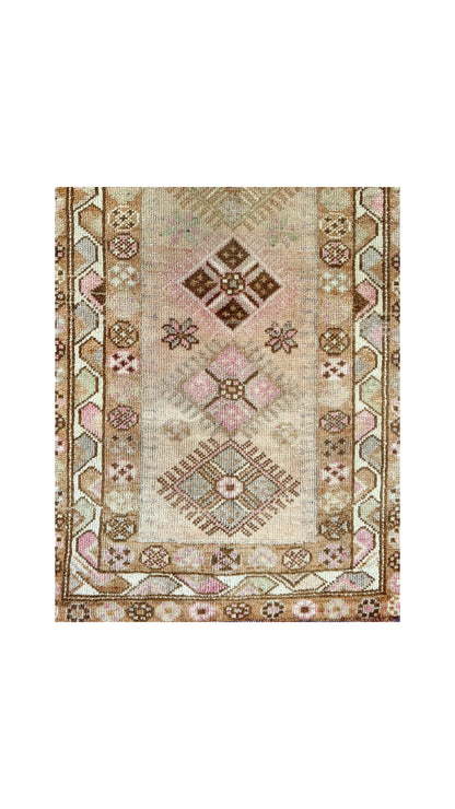 3'x13.6' Vintage Herki Rug