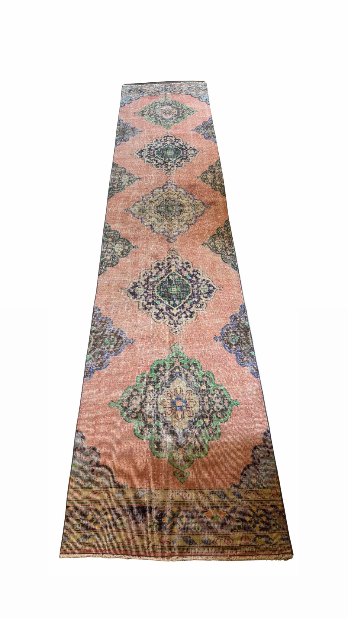 2.7'x12.8' Vintage Turkish Rug