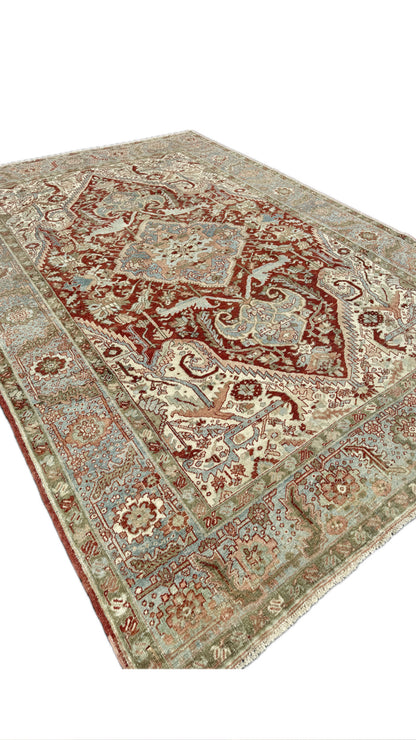 7.10'x11.2' Antique Persian Heriz