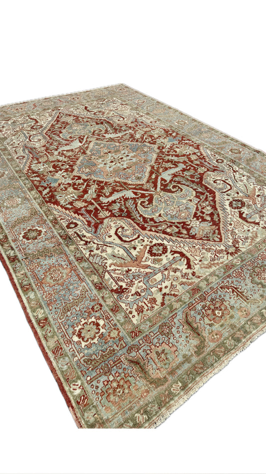 7.10'x11.2' Antique Persian Heriz