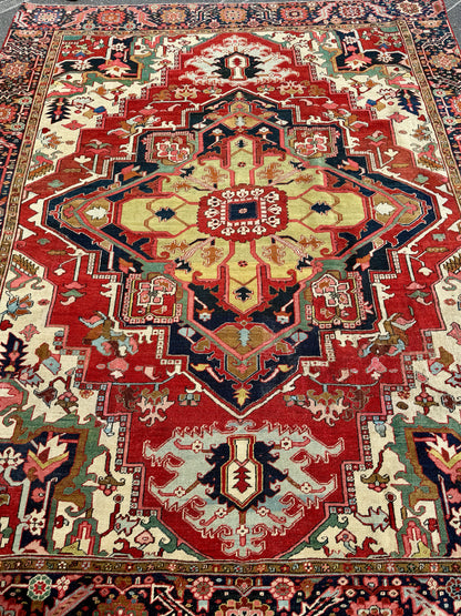 8.6'x10.6' Antique Persian Serapi