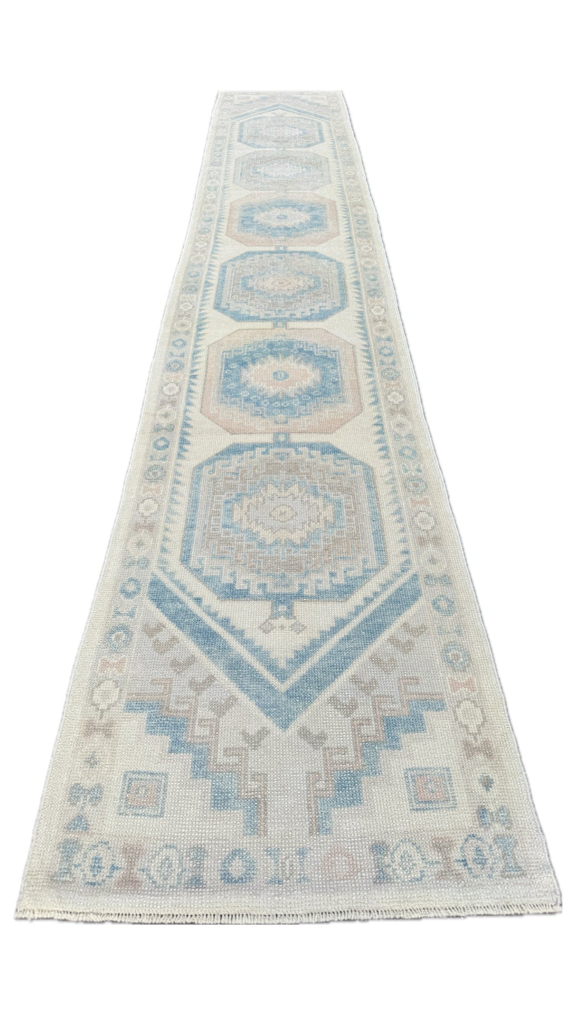 2.10'x16.6 Vintage Turkish Rug