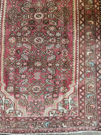3.7'x9.6' Vintage Turkish Rug