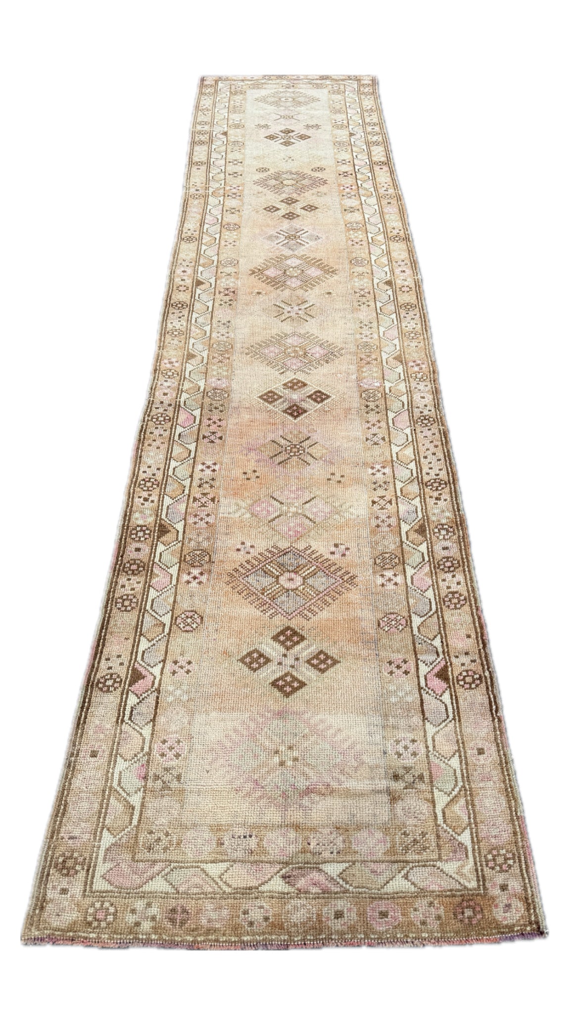 3'x13.6' Vintage Herki Rug
