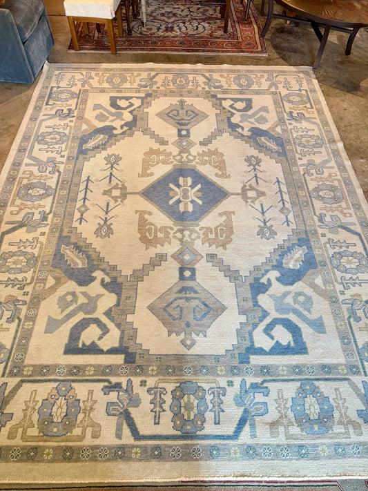 9.1'x11.9' New Oushak Rug